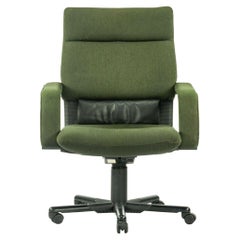 1997 Mario Bellini Vitra Figura Post Modern High Back Desk Chair in Green Fabric