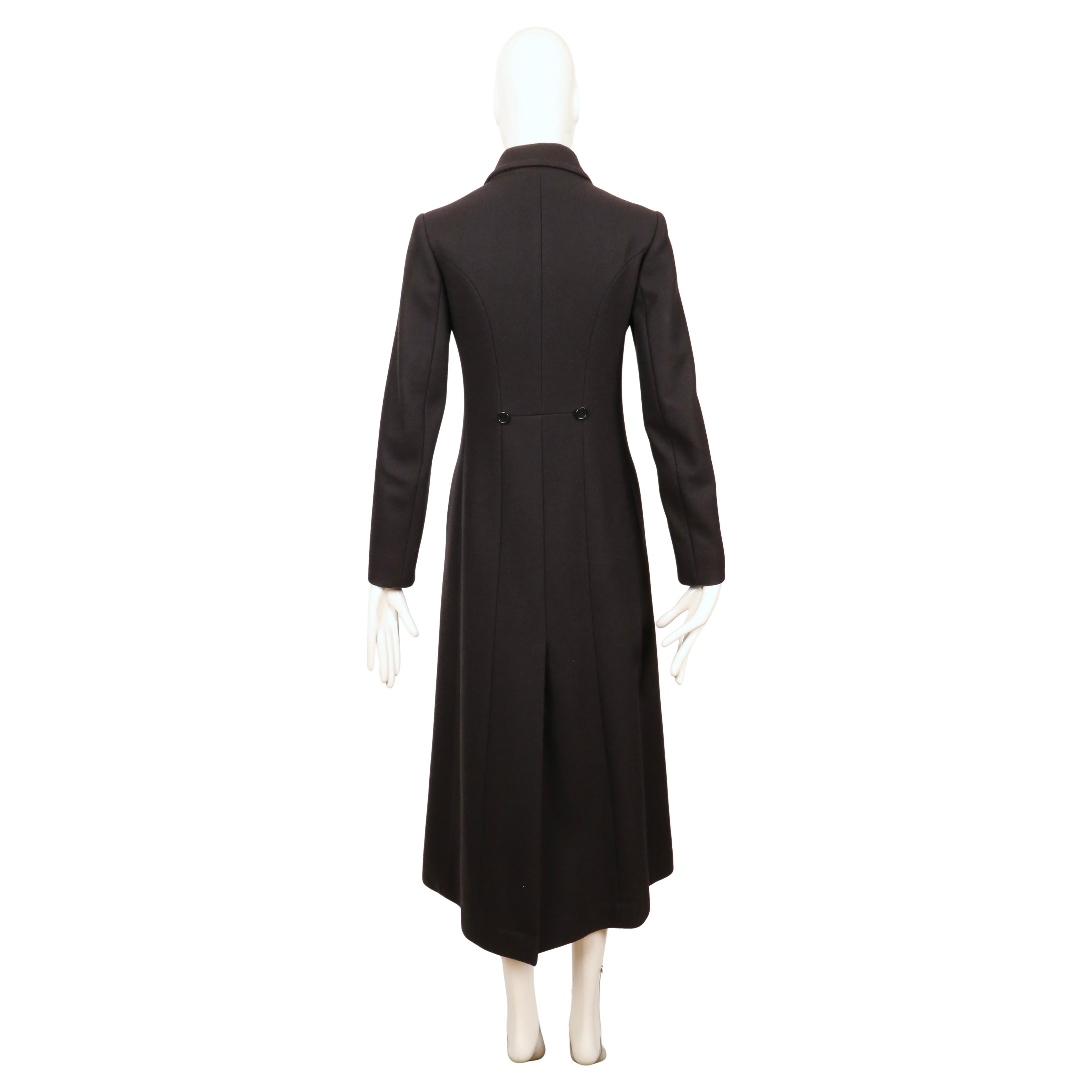 1997 MIU MIU maxi cappotto in lana nera RUNWAY in vendita 5