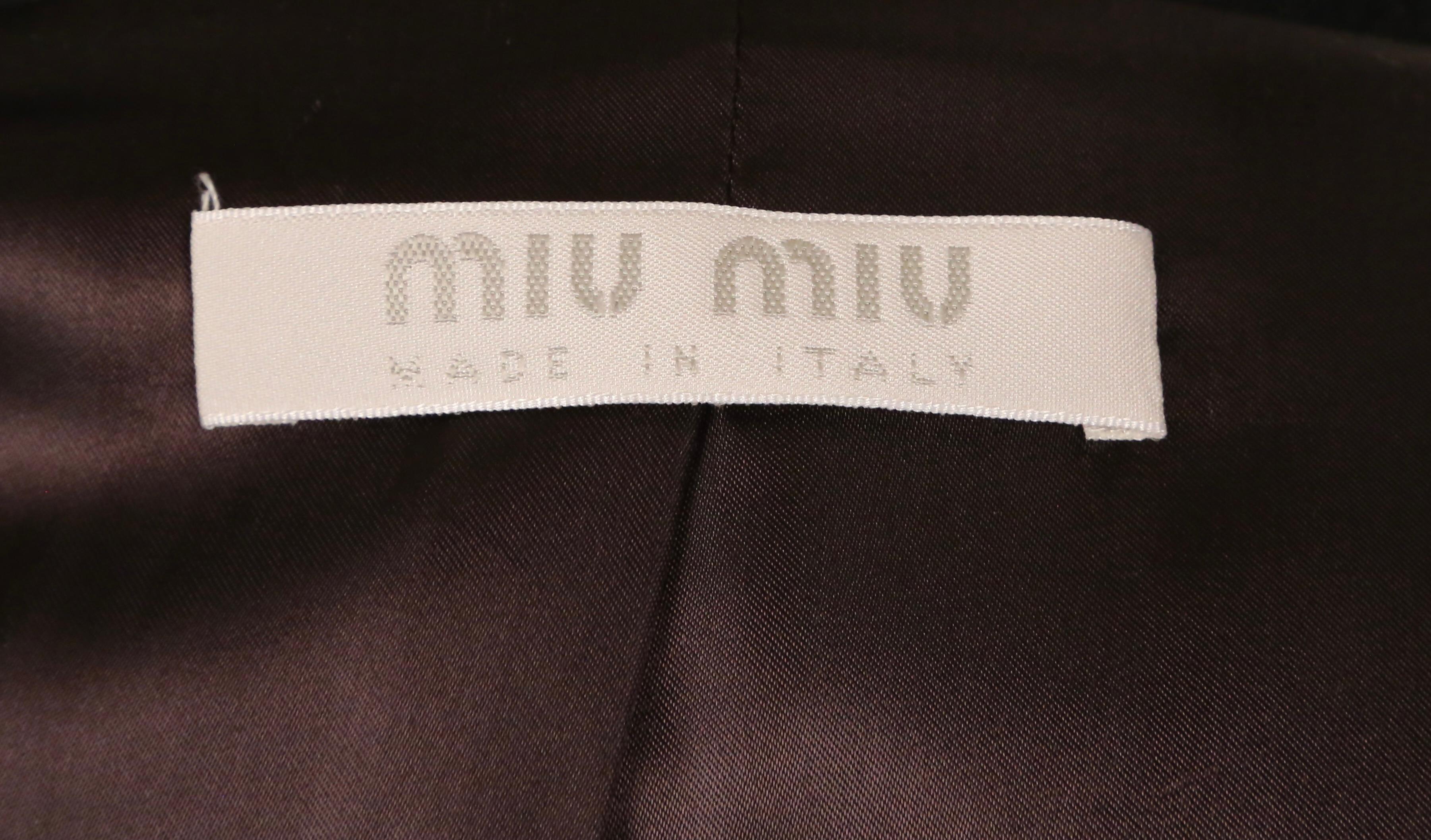 1997 MIU MIU maxi cappotto in lana nera RUNWAY in vendita 7