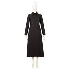 1997 MIU MIU black wool maxi RUNWAY coat