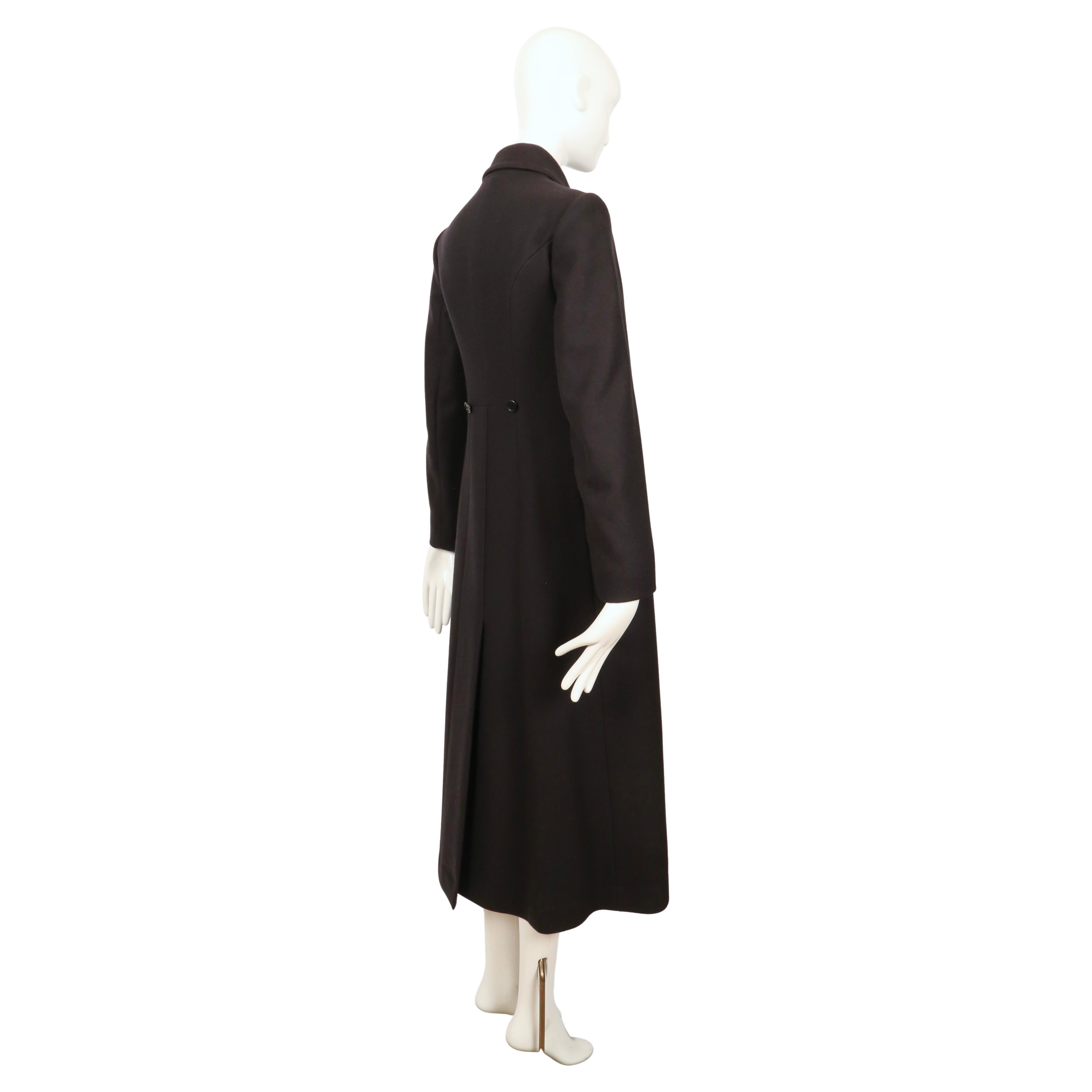 da uomo o donna 1997 MIU MIU maxi cappotto in lana nera RUNWAY in vendita