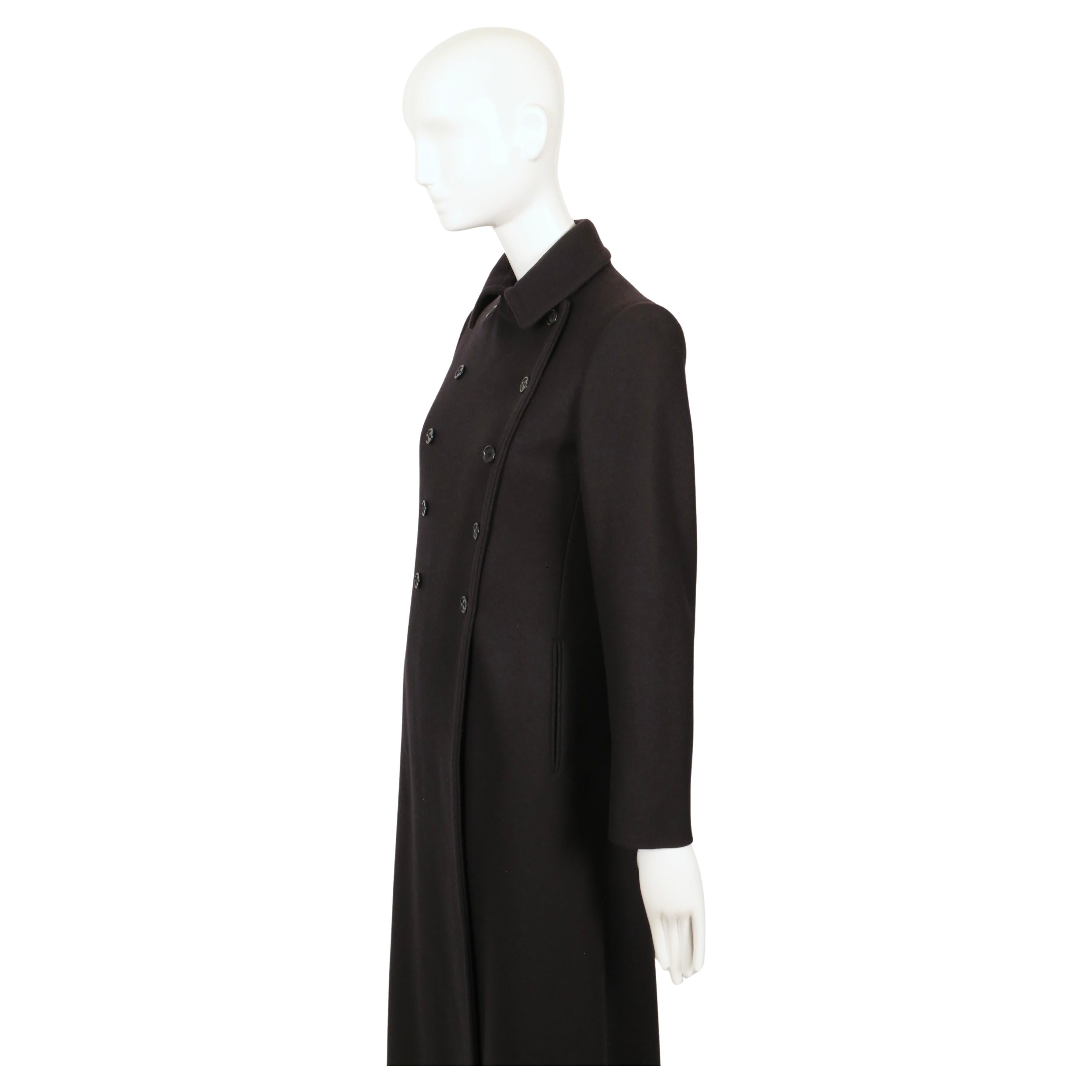 1997 MIU MIU maxi cappotto in lana nera RUNWAY in vendita 1