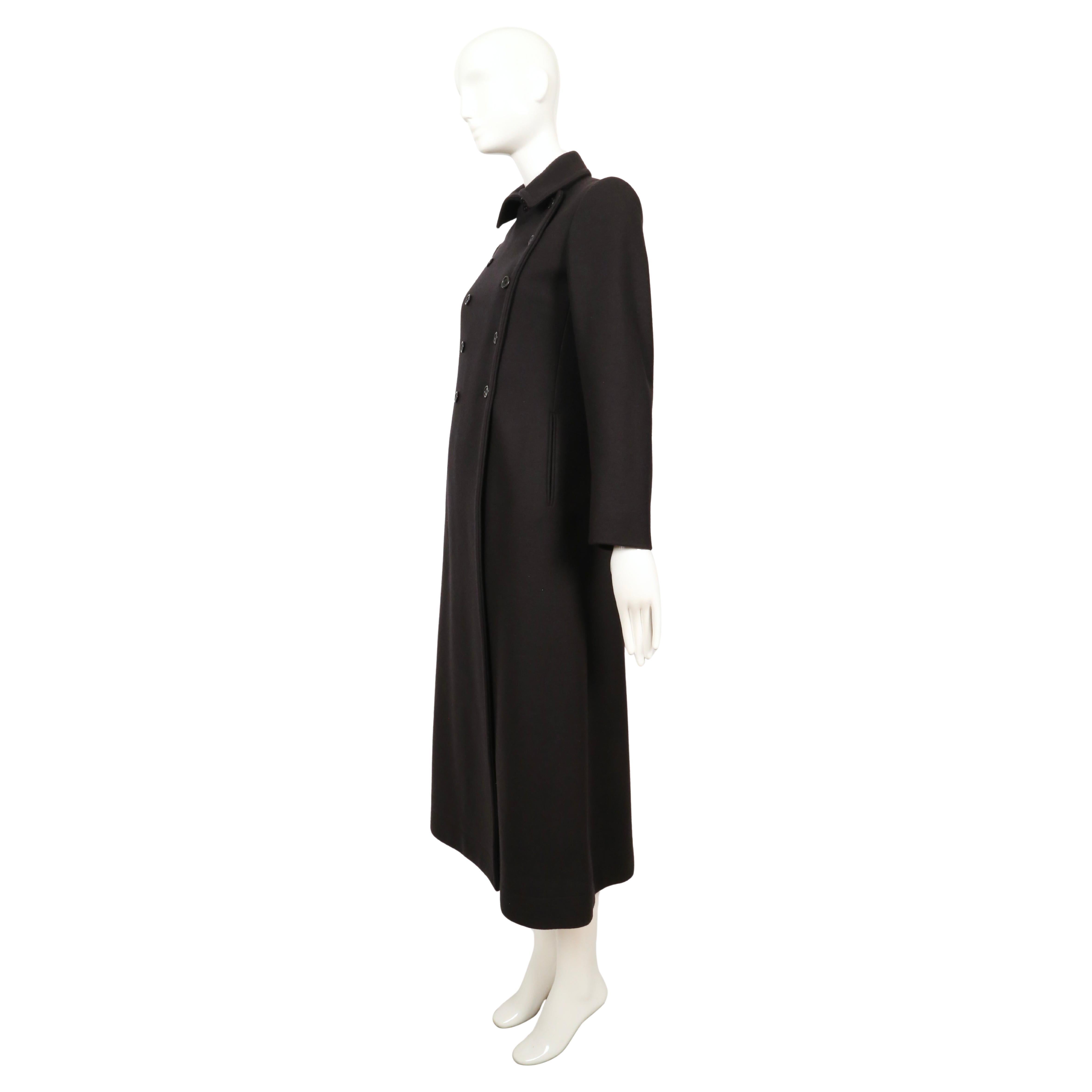 1997 MIU MIU maxi cappotto in lana nera RUNWAY in vendita 2