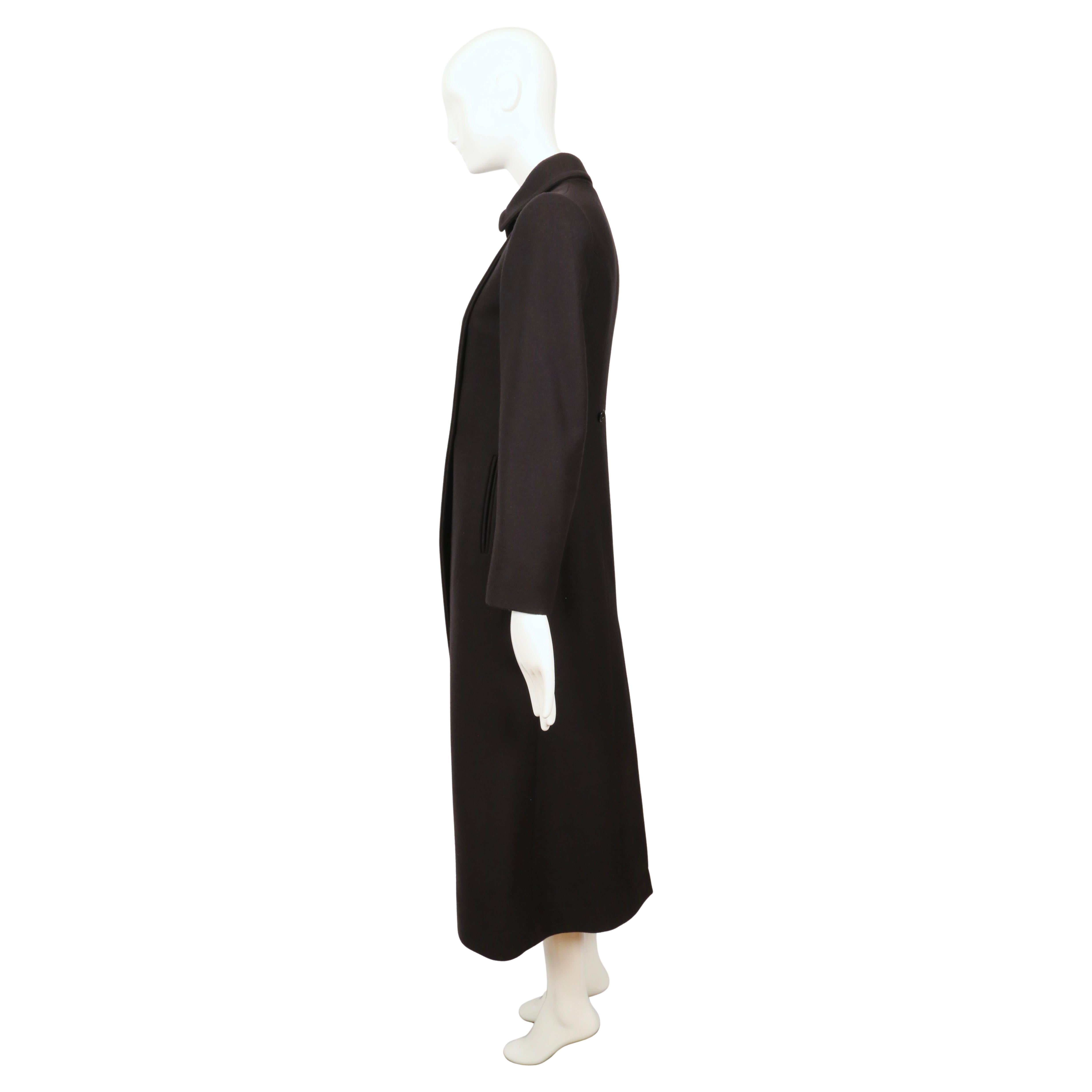 1997 MIU MIU maxi cappotto in lana nera RUNWAY in vendita 3