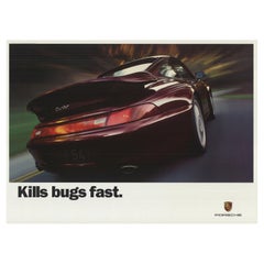 1997 Porsche 911 Turbo - Kills Bugs Fast Original Vintage Poster
