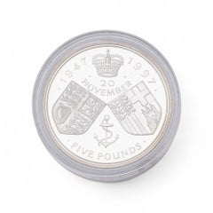 1997 Queen Elizabeth II & Prince Philip Golden Wedding £5 Silver Proof Coin