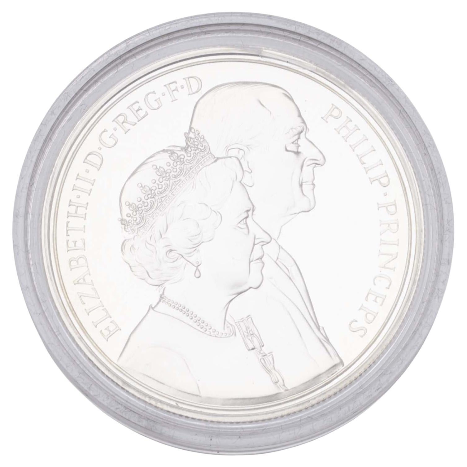 1997 Queen Elizabeth II & Prince Philip Golden Wedding £5 Silver Proof Coin