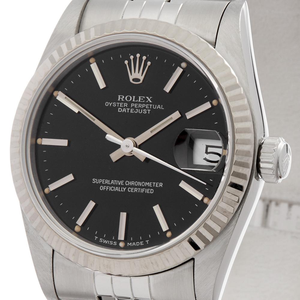 1997 Rolex Datejust Steel and White Gold 68274 Wristwatch 2