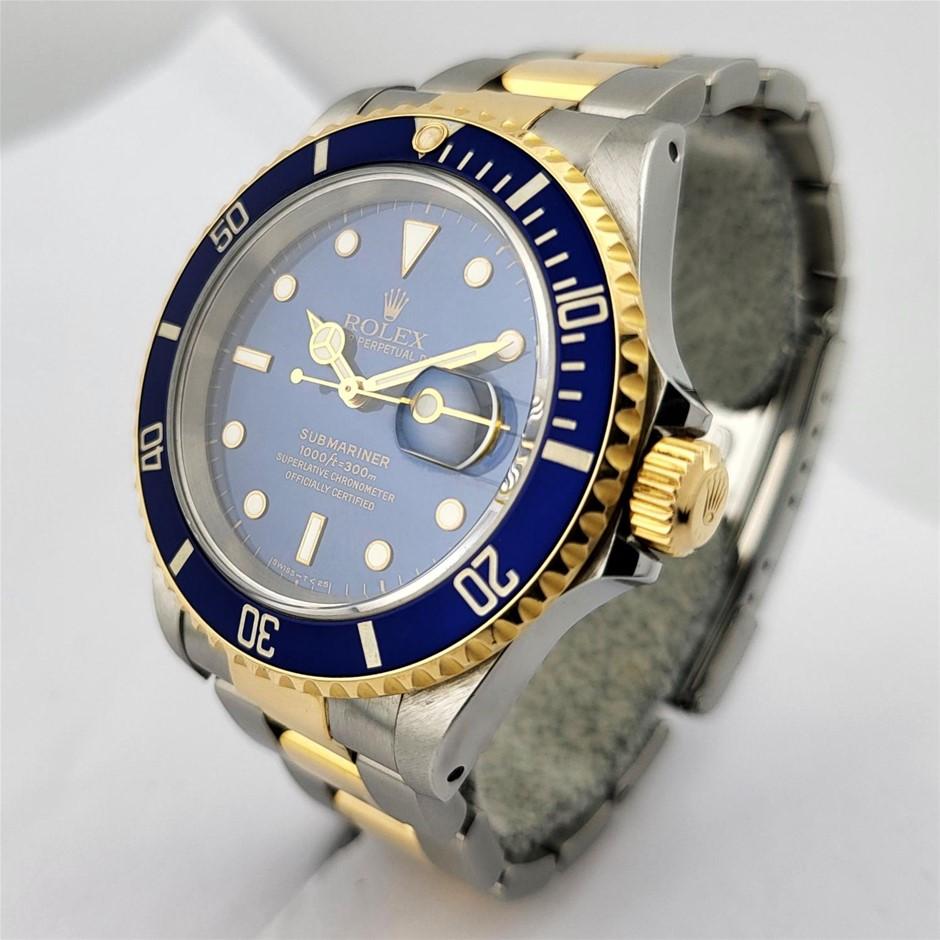 Modern 1997 Rolex Submariner Date 16613 – Two-Tone Blue “Bluesy” For Sale