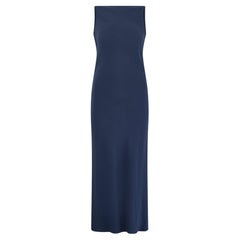 1997 Runway Documented Richard Tyler Navy Slip Dress