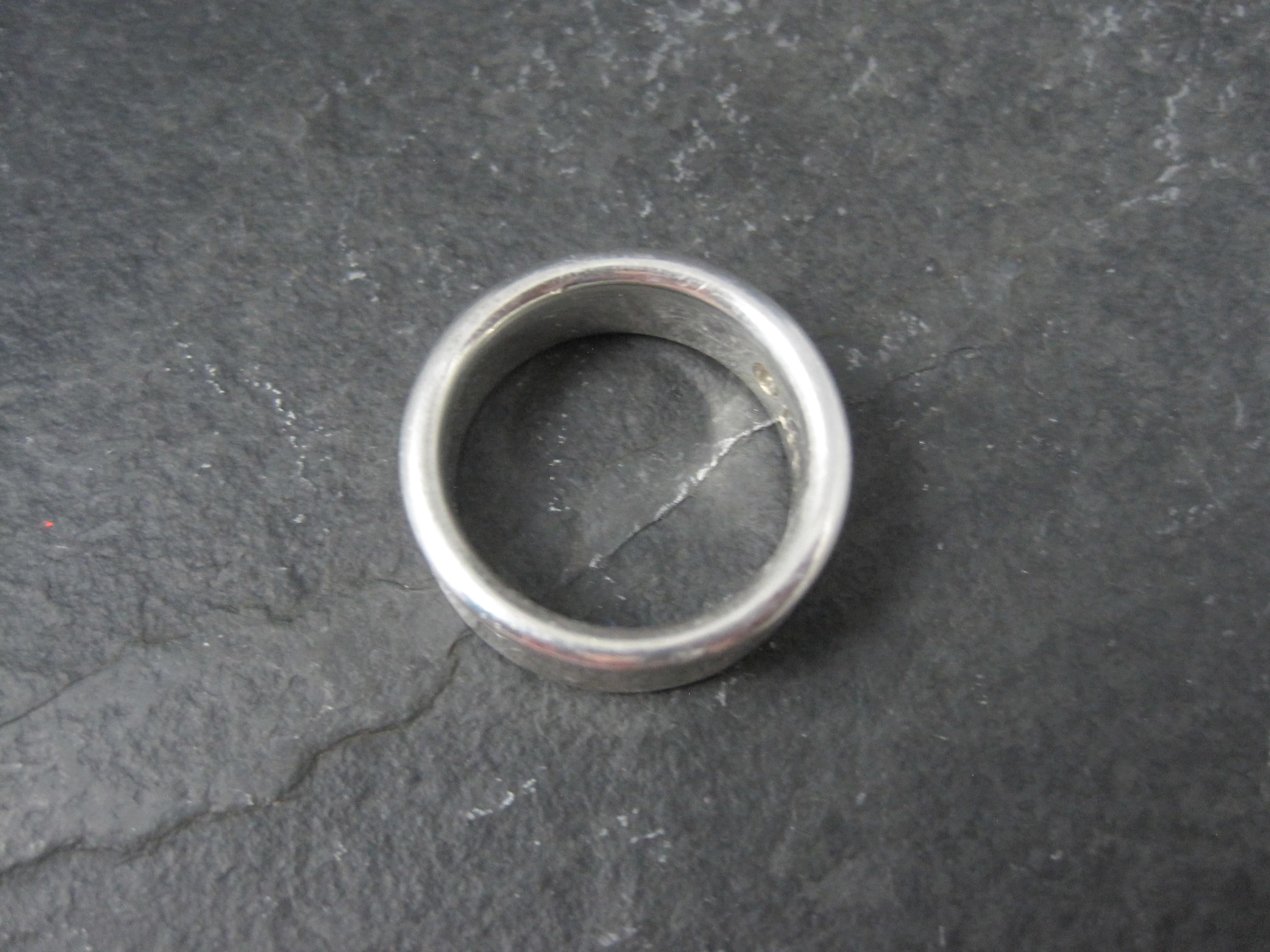 1997 Tiffany & Co 1837 Band Ring Sterling Silver Size 6.5 For Sale 3