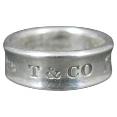 Vintage 1997 Tiffany & Co 1837 Band Ring Sterling Silver Size 6.5