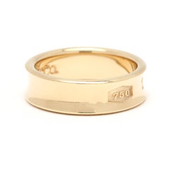 1997 Tiffany & Co Band Thick Ring, 18k Yellow Gold, Ring Size 6