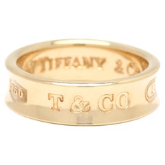 1997 Tiffany & Co Band Thick Ring, 18k Yellow Gold, Ring Size 6