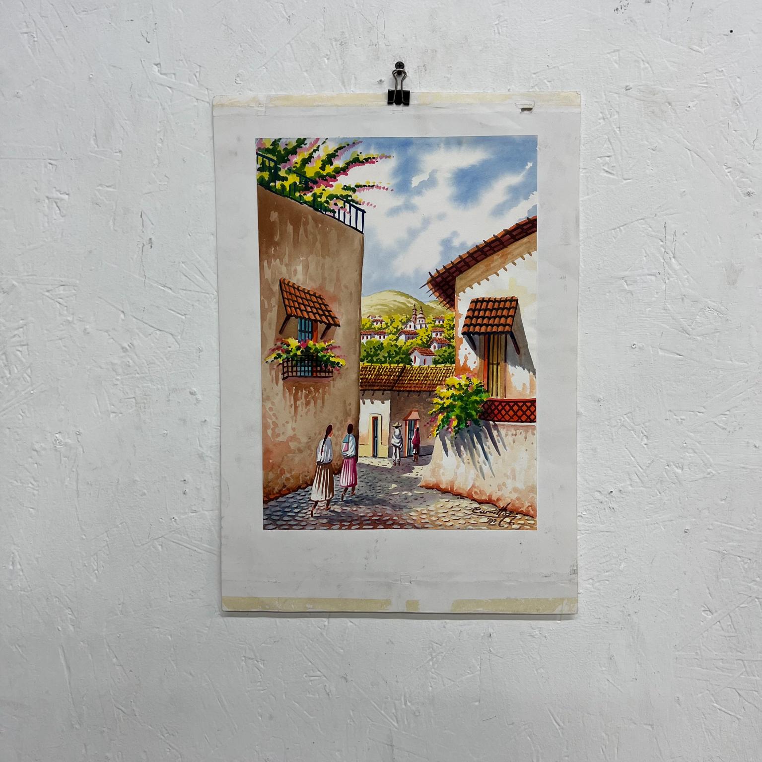 1997 Vintage Original Art Watercolor Cobblestone Village #2 by Carrillo
Signé Carrillo 97
12.75 x 18.25
État vintage non restauré.
Voir les images fournies.


