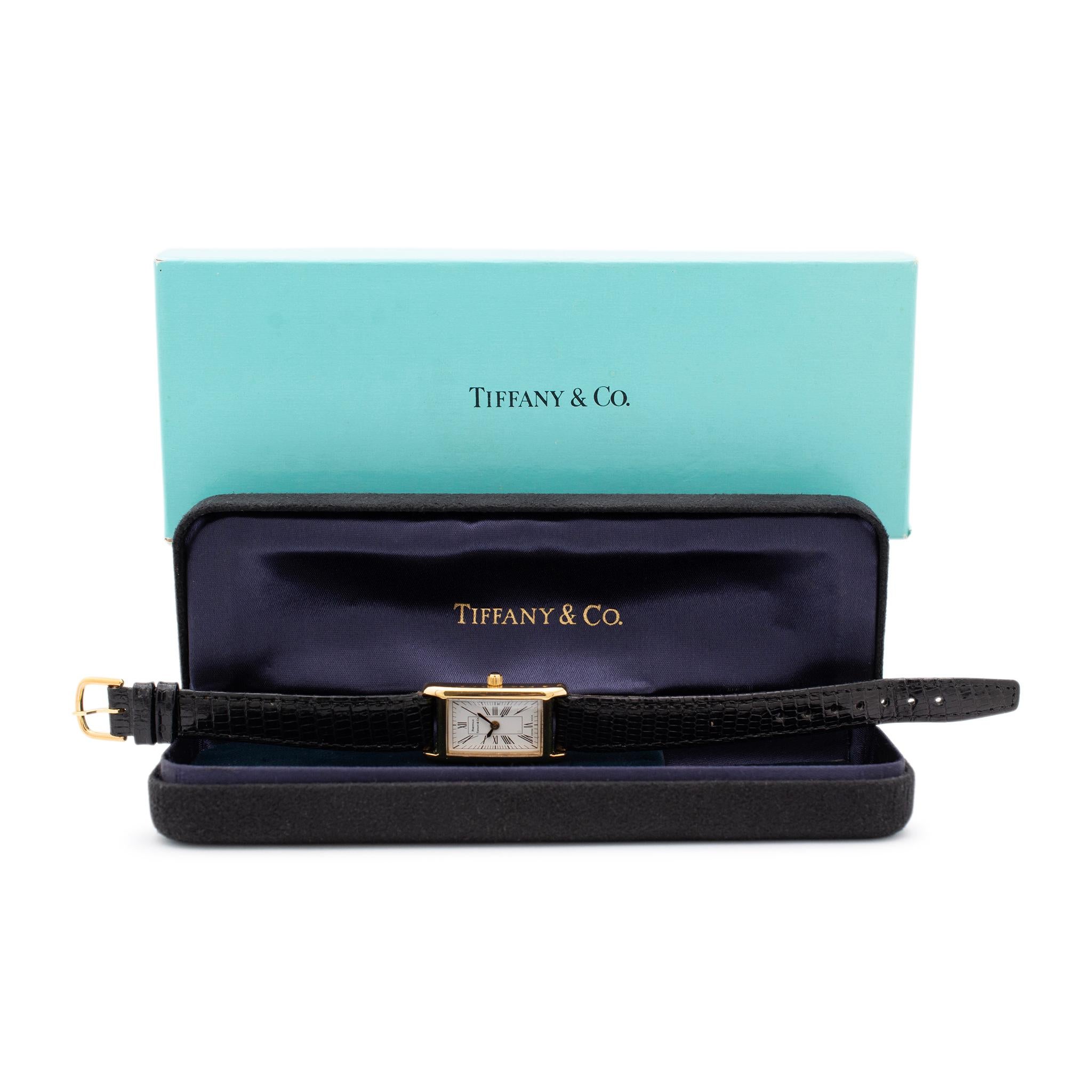 1997 Vintage Tiffany & Co. Portfolio 16MM 96733437 Gold Plated Ladies Watch 3