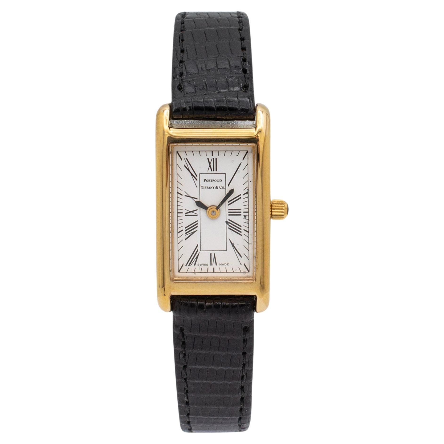1997 Vintage Tiffany & Co. Portfolio 16MM 96733437 Gold Plated Ladies Watch
