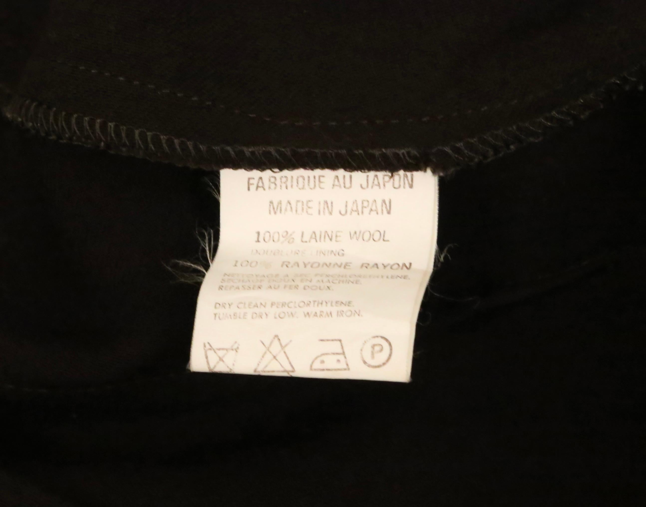 1997 YOHJI YAMAMOTO dark brown hourglass shaped RUNWAY jacket For Sale 7