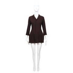 1997 YOHJI YAMAMOTO dark brown hourglass shaped RUNWAY jacket