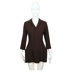 1997 YOHJI YAMAMOTO dark brown hourglass shaped RUNWAY jacket