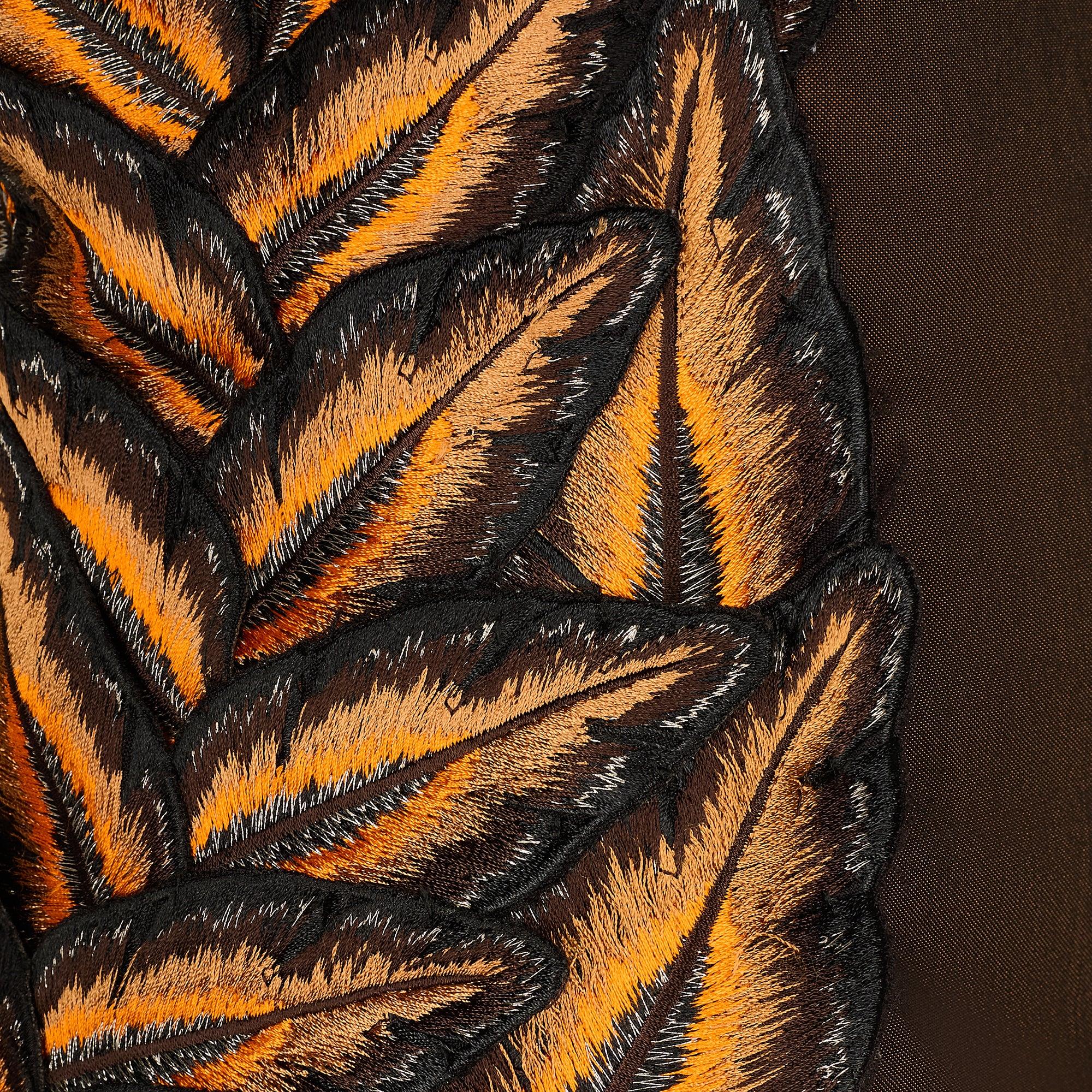 Women's 1998 Alexander McQueen for Givenchy Runway Brown Embroidered Dress For Sale