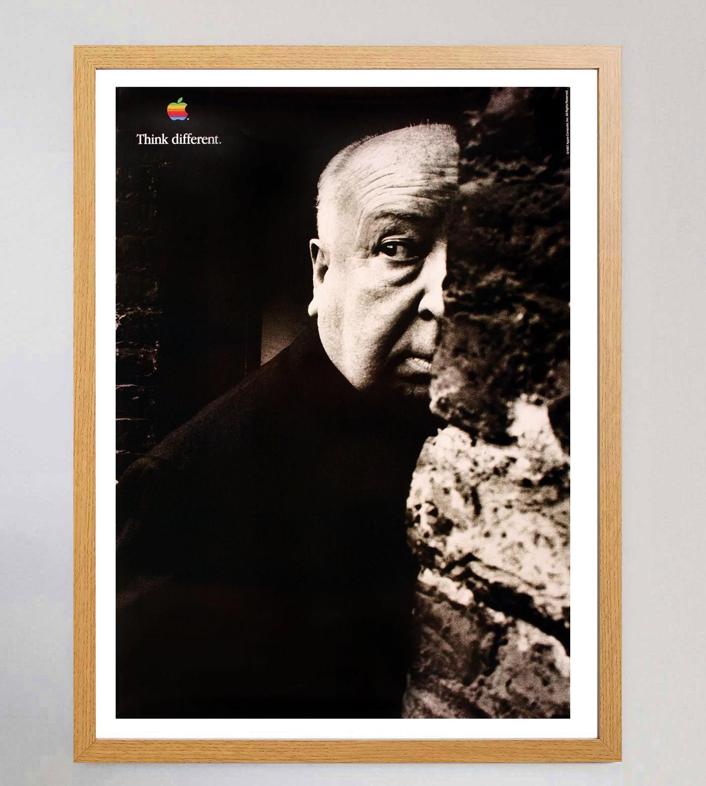 American 1998 Apple Think Different - Alfred Hitchcock Original Vintage Poster For Sale