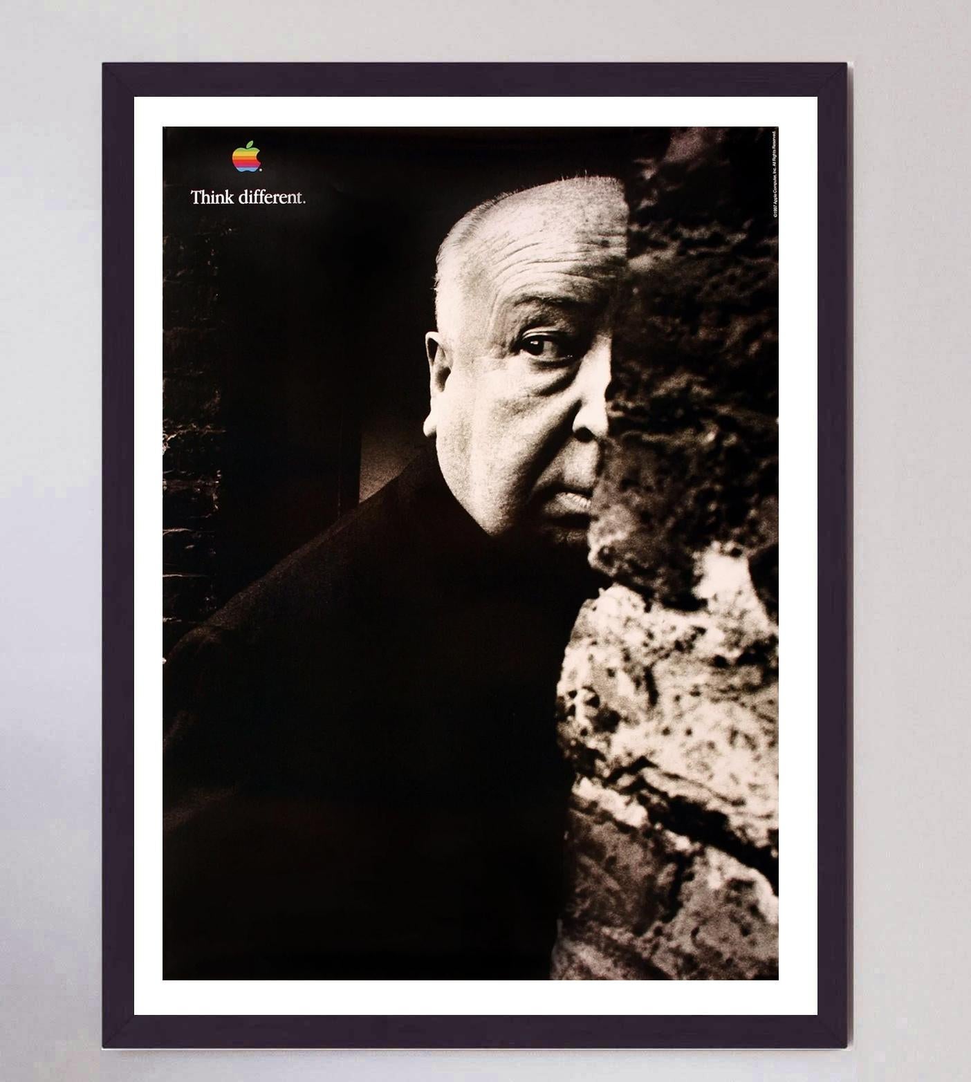 Late 20th Century 1998 Apple Think Different - Alfred Hitchcock Original Vintage Poster For Sale