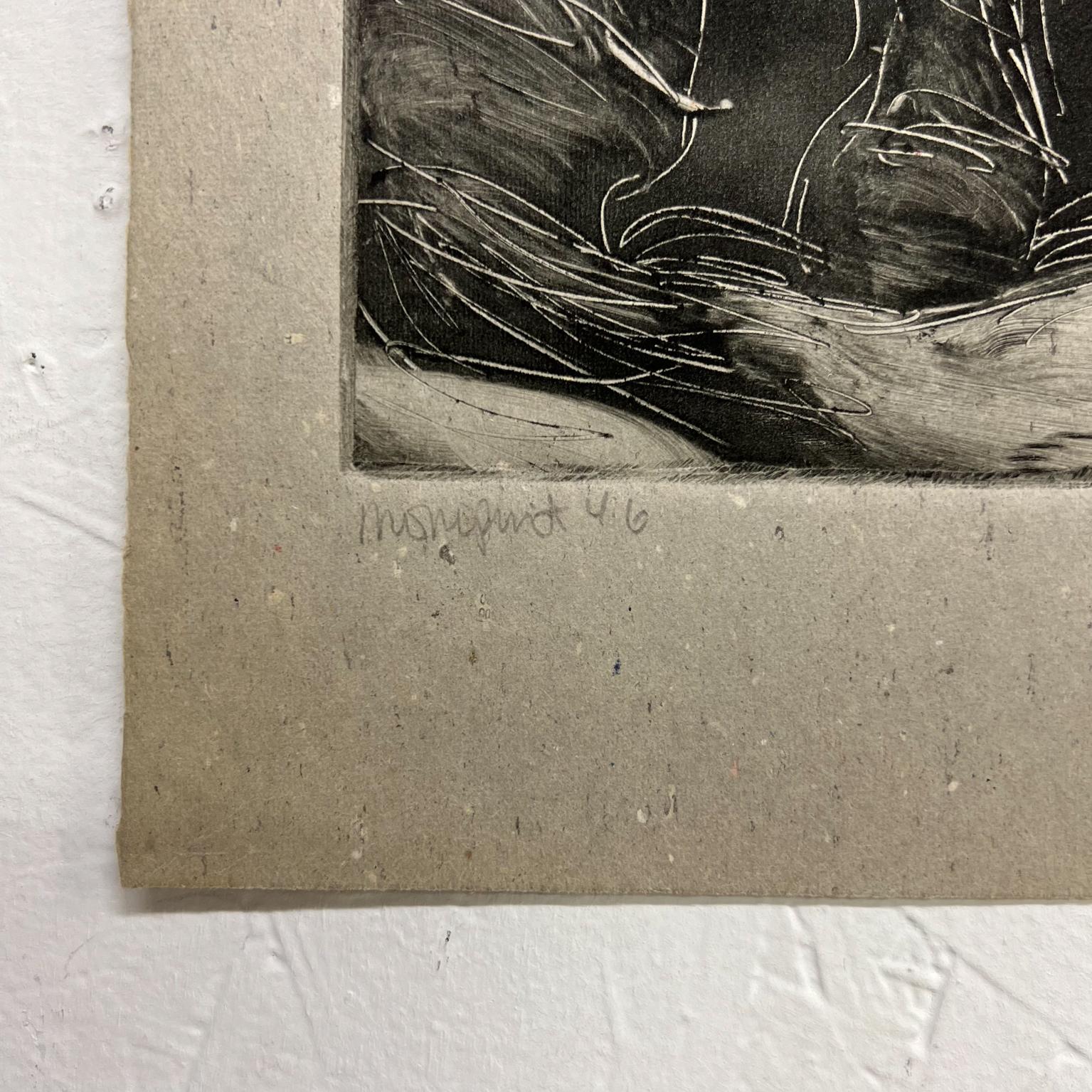 1998 Arte di Gina Kail Monoprint Buffalo Metamorphosis 4:6 in vendita 1