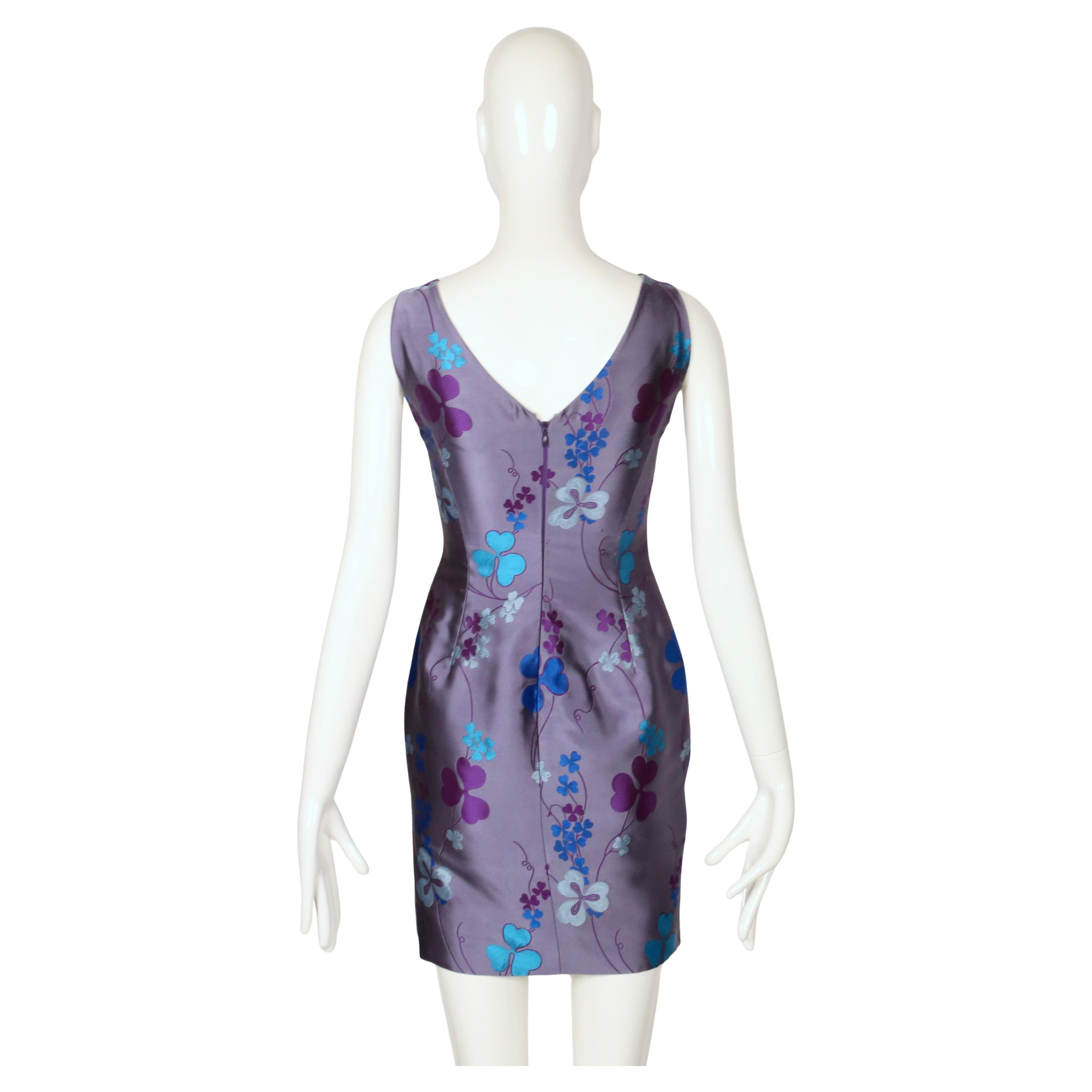 1998 ATELIER VERSACE Haute Couture Minikleid aus geblümter Seide RUNWAY im Angebot 7