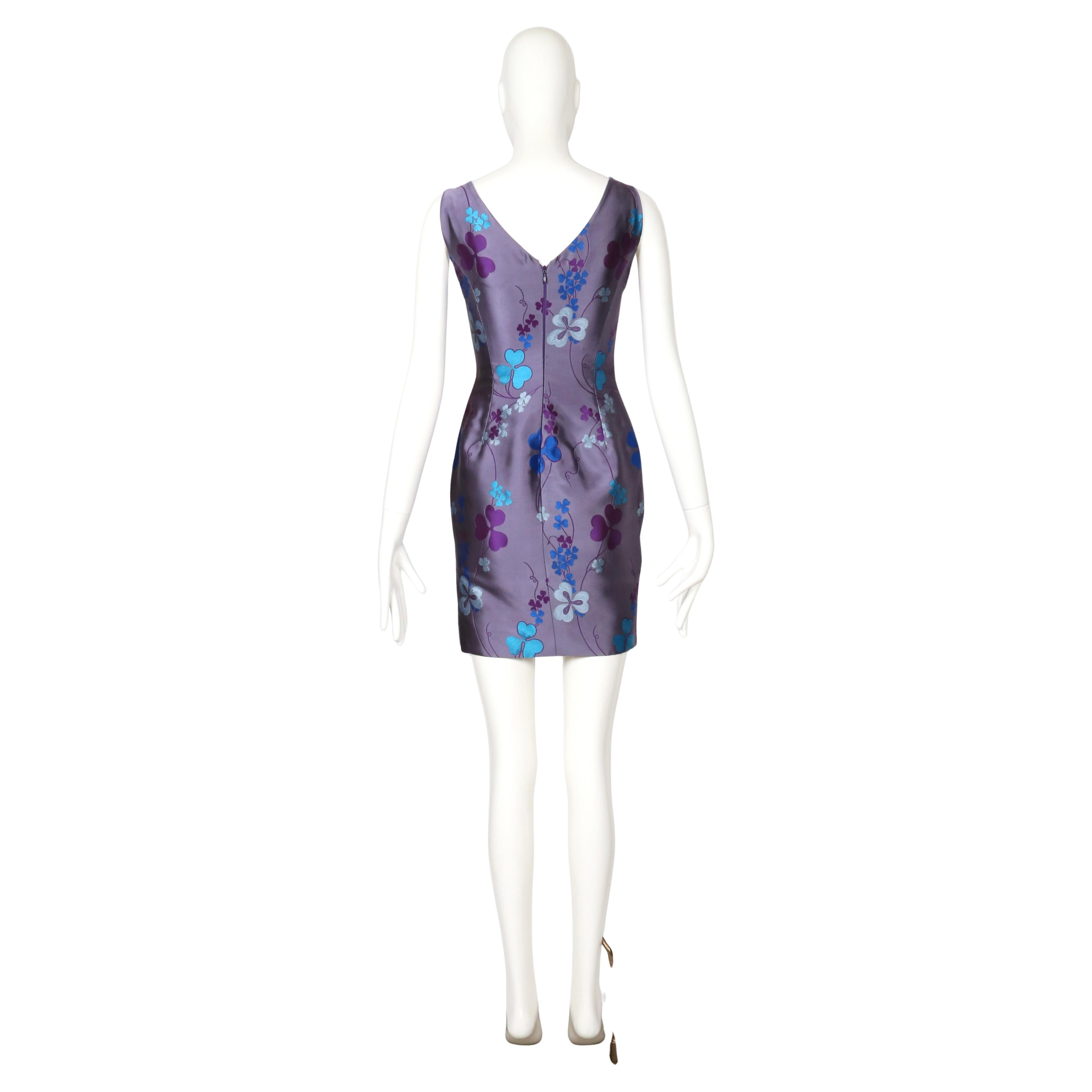 1998 ATELIER VERSACE Haute Couture Minikleid aus geblümter Seide RUNWAY im Angebot 8
