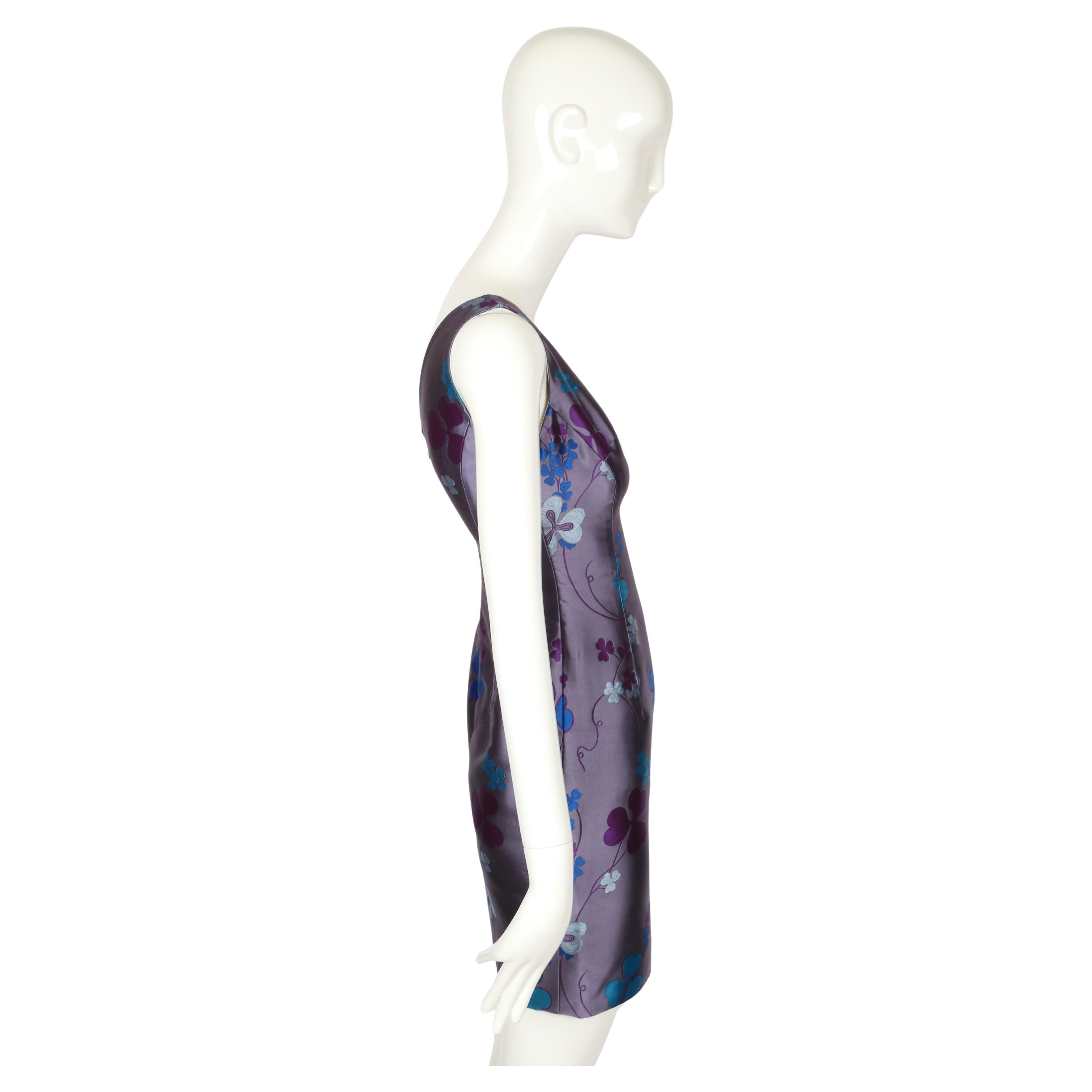 1998 ATELIER VERSACE Haute Couture Minikleid aus geblümter Seide RUNWAY im Angebot 1