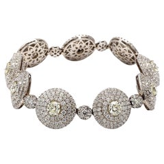 19,98 Carati Bracciale con diamanti tondi brillanti I-L VS2-SI1 in oro bianco 14K A Link
