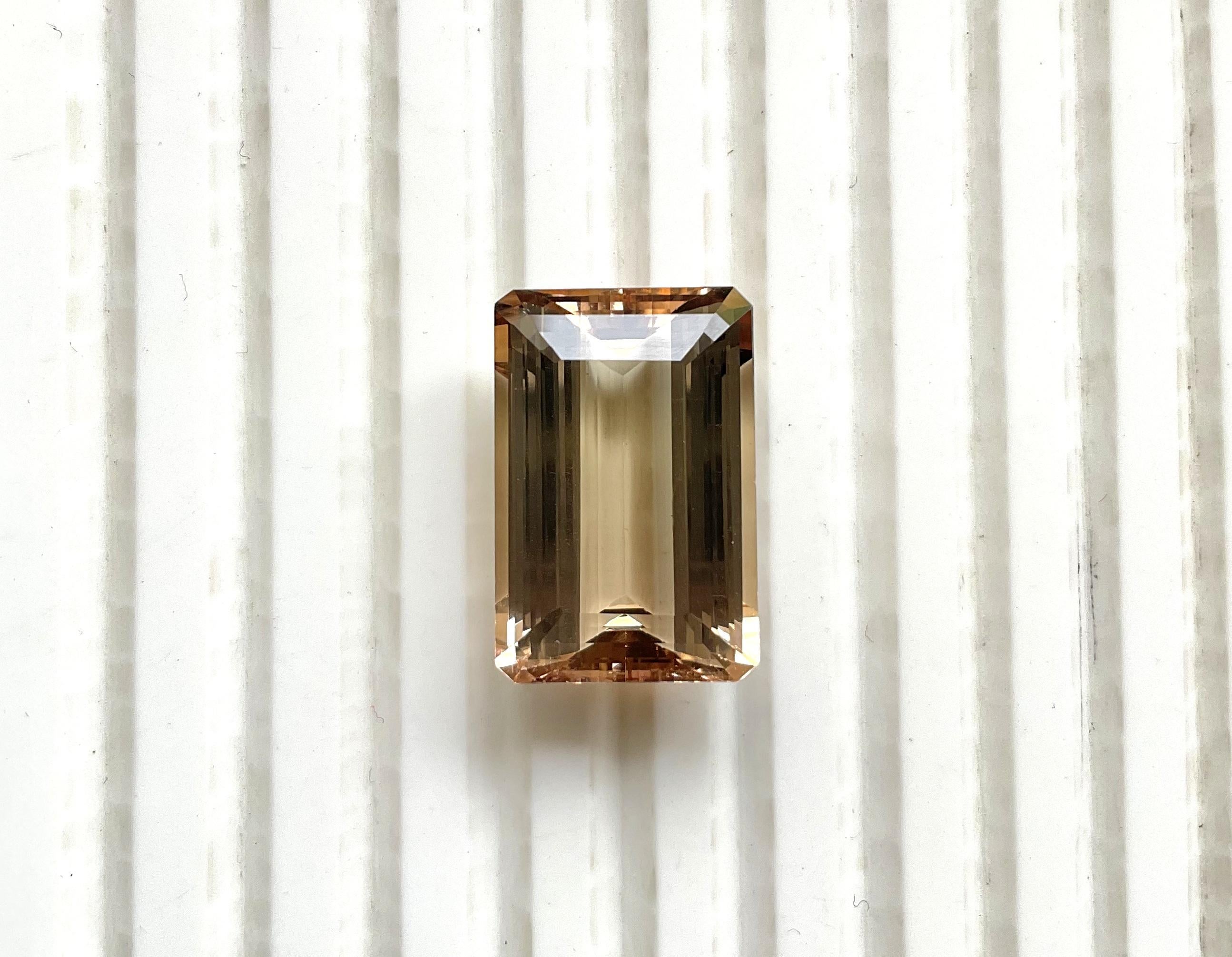 19.98 Carats Peach Tourmaline Octagon Faceted Top Quality Cut stone Natural Gem Neuf - En vente à Jaipur, RJ