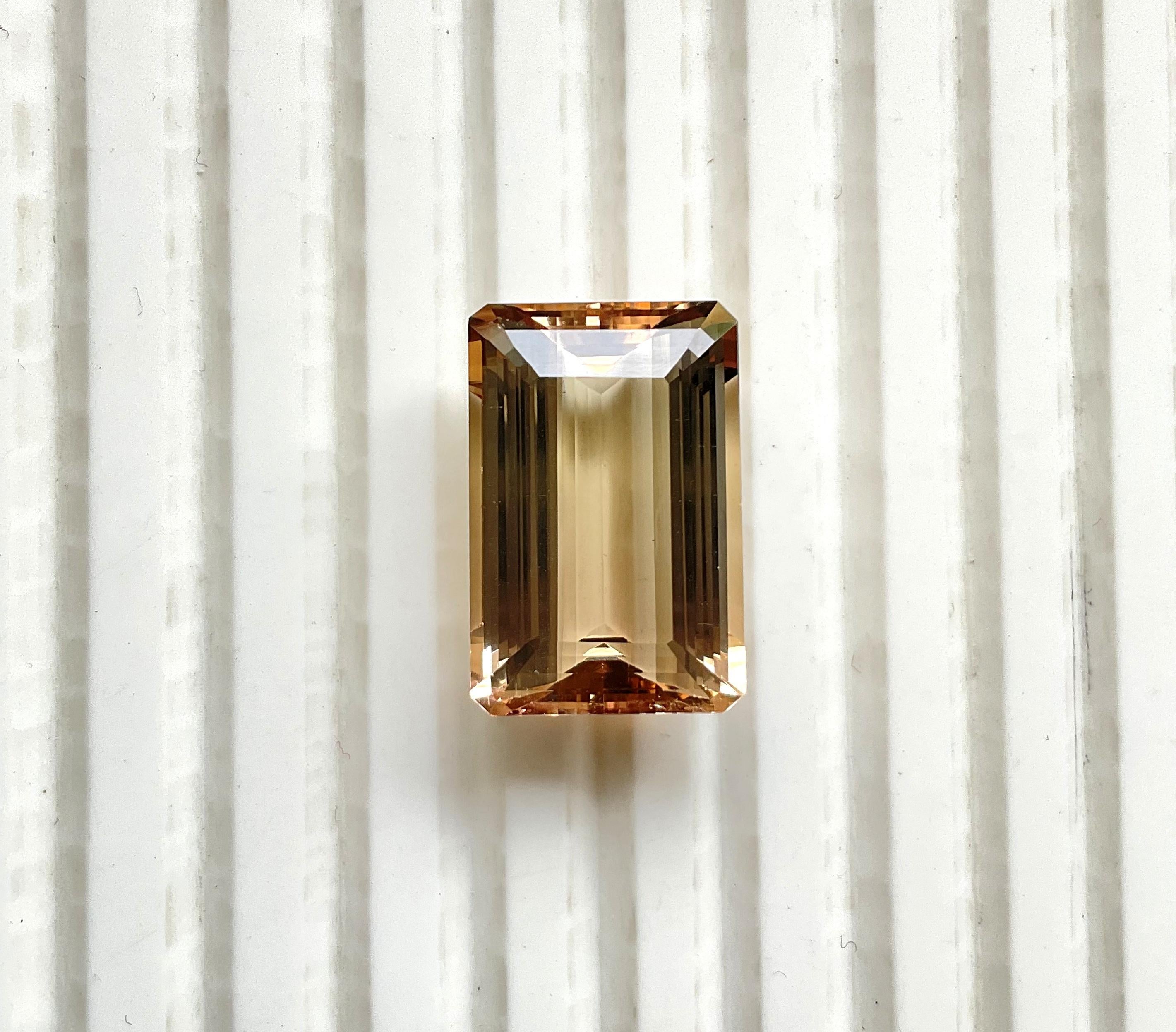 19.98 Carats Peach Tourmaline Octagon Faceted Top Quality Cut stone Natural Gem en vente 1