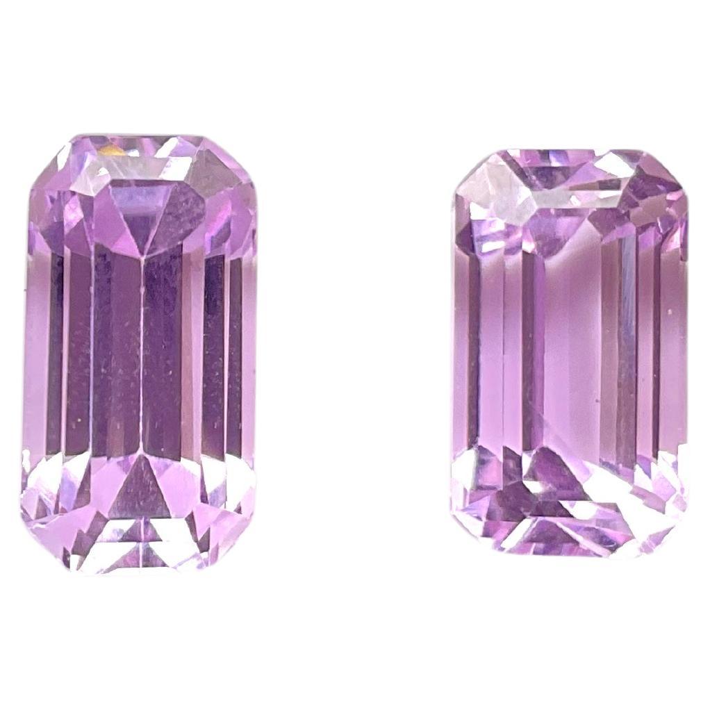 19.98 Carats Pink Kunzite Octagon Natural Cut Stones For Fine Gem Jewellery