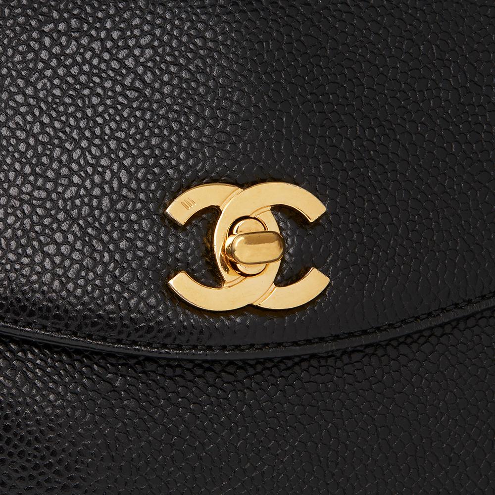 1998 Chanel Black Caviar Leather Vintage Classic Shoulder Bag In Excellent Condition In Bishop's Stortford, Hertfordshire