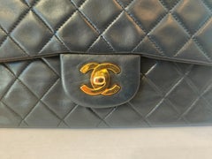1998 Chanel black leather crossbody bag