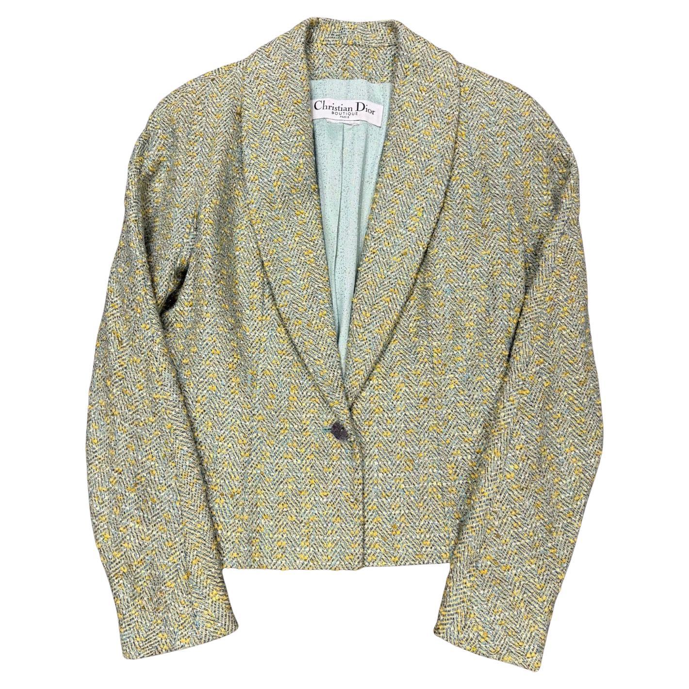 1998 Christian Dior by John Galliano tweed blazer jacket