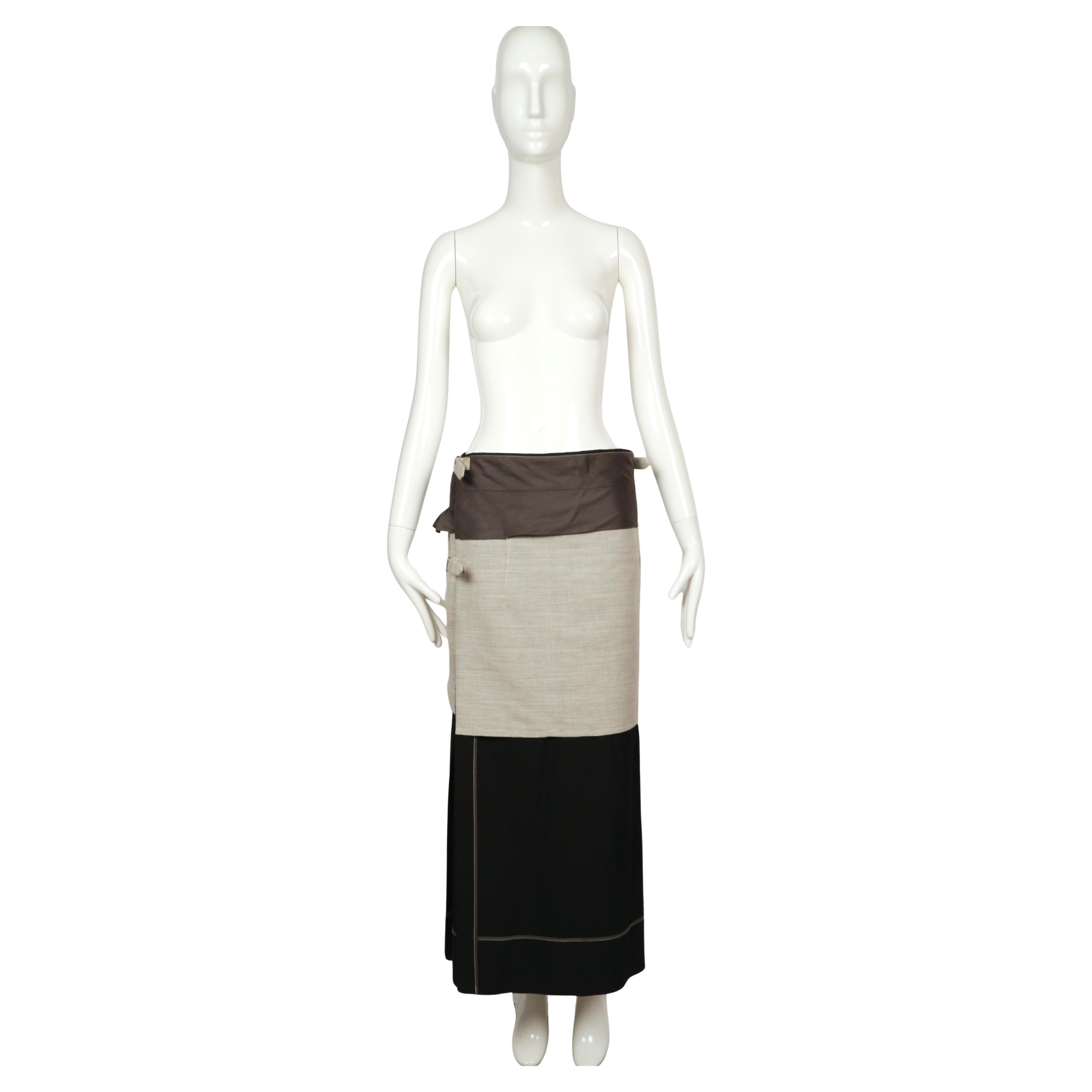 1998 falda COMME DES GARCONS 'FUSION' a capas RUNWAY Negro en venta