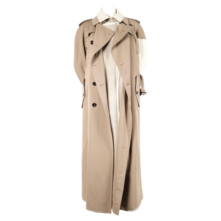 1998 COMME DES GARCONS layered asymmetrical trench coat For Sale at 1stDibs