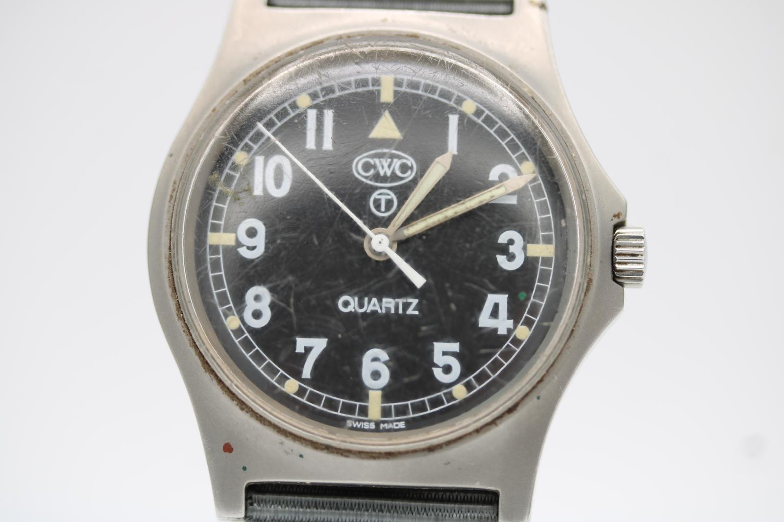 1998 CWC G10 Militäruhr Britische Armee 36mm Edelstahl Quart im Angebot 4