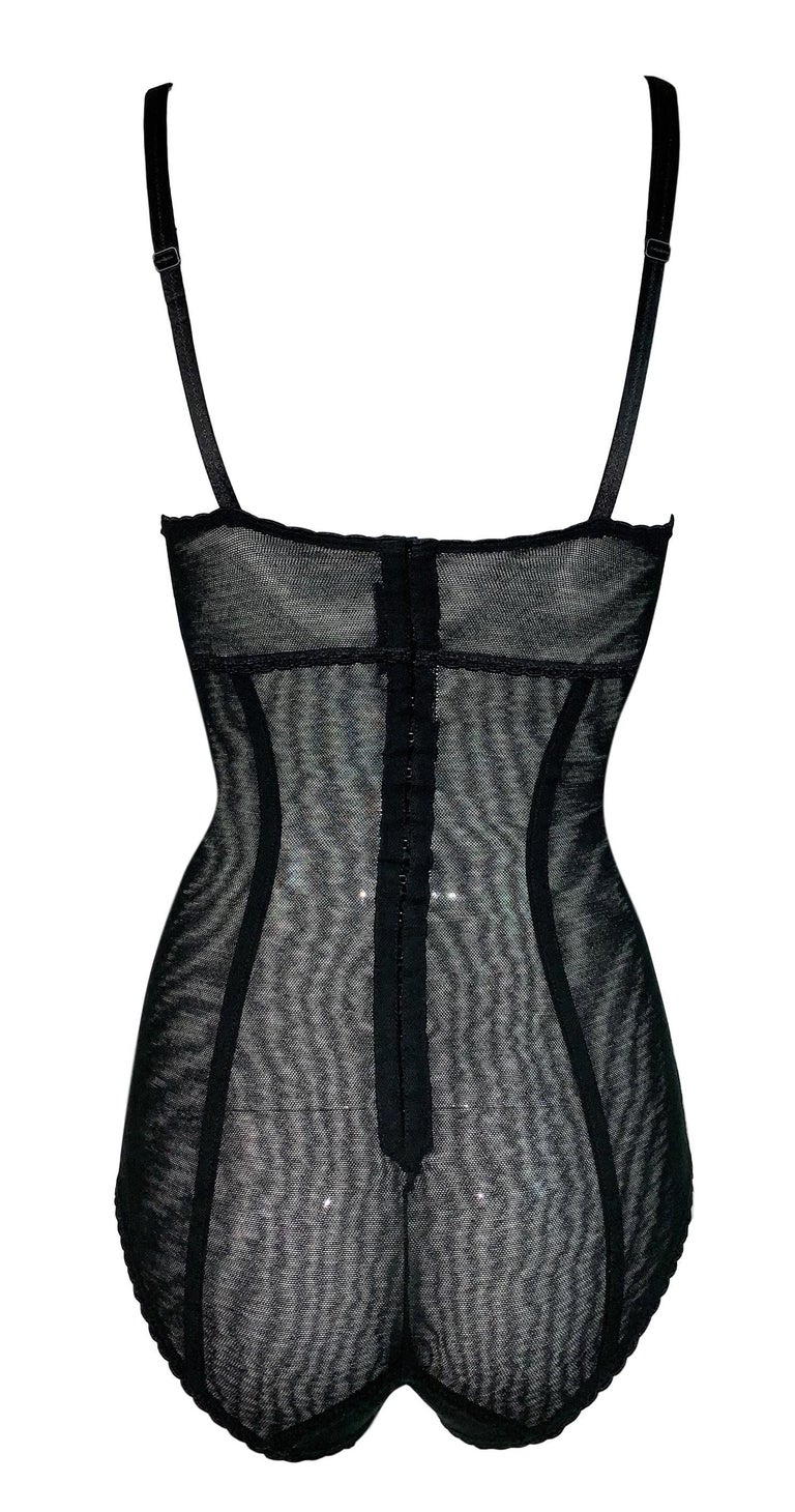 Dolce & Gabbana White Sheer Nylon Bodysuit Halterneck Underwear