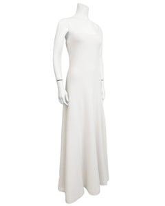1998 Fall/Winter Ralph Lauren Purple Label Cream Cashmere Strapless Gown