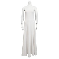 1998 Fall/Winter Ralph Lauren Purple Label Cream Cashmere Strapless Gown