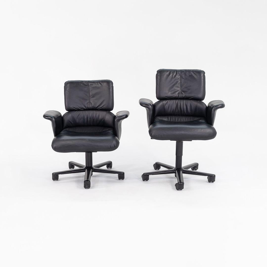 1998 Geoff Hollington für Herman Miller Chefschreibtischstuhl mit niedriger Rückenlehne aus Leder im Angebot 5