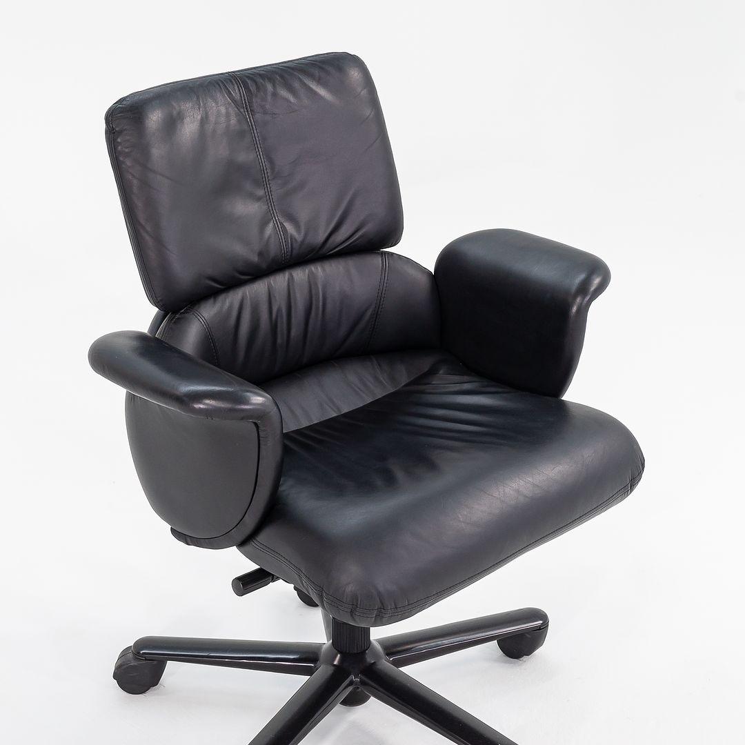 1998 Geoff Hollington für Herman Miller Chefschreibtischstuhl mit niedriger Rückenlehne aus Leder (amerikanisch) im Angebot
