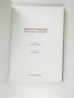 1998 Gerard Malanga Resistance to Memory Photography Book