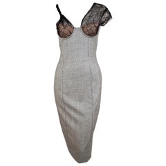 1998 Gianni Versace Couture asymmetrical bustier dress - unworn 