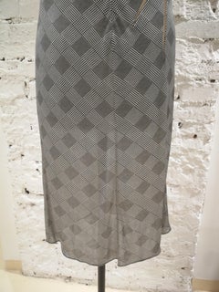 1998 Gianni Versace Couture Black and White houndstooth Dress
