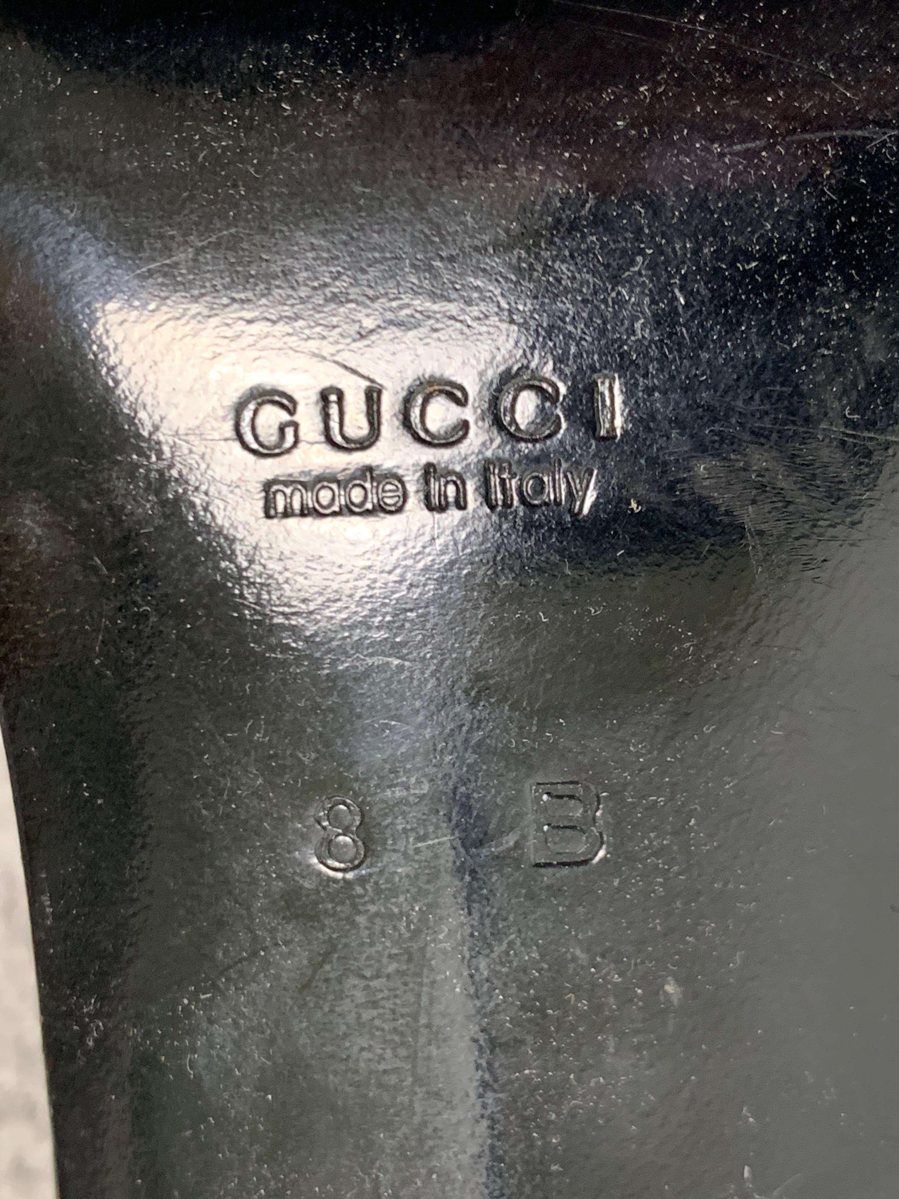 Black 1998 Gucci by Tom Ford Crystal Silver G Logo Monogram High Heel Slides